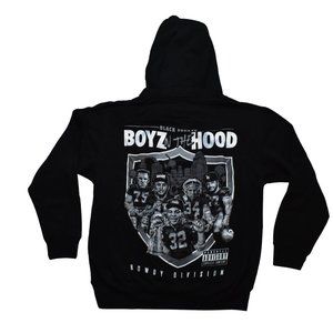 Black Sunday Mens Nation With Attitude Rowdy Division Raiders Black Hoodie Large